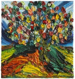 Harry Meyer · „Baum” · 2013 · Öl auf Leinwand · 75 x 70 cm