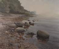 Lars Möller · „Morgen in Rabelsund” · 2014 · Öl auf Leinwand · 100 x 120 cm