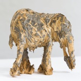 Thomas Putze, „Elefant“, Pappel, Acryl, 18 x 18 x 6 cm