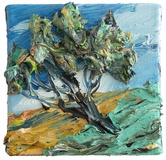 Harry Meyer · „Baum” · 2019 · Öl auf Leinwand · 20 x 20 cm