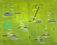 Thomas Heger · „Pflanzenkunde 8“ · 2018 · Acryl auf Leinwand · 160 x 200 cm