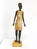 Nofre Tete, 2024, Bronze/Pappel, 73 cm