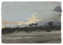 Lars Möller · „Strand an der Förde” · 2016 · Öl auf Leinwand · 25 x 35 cm