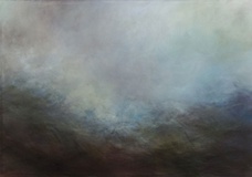 Rasso Hecker · aus der Serie „Jeux de vagues, brûlant 5” · 2020 · Öl auf Leinwand · 110 x 160 cm
