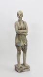 Silvia Siemes · „Kleine Stehende” · 2022 · Terrakotta, engobiert · 141 cm