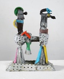 Menno Fahl, Reiter 3, 2020, Bronze bemalt, 30x20x10 cm