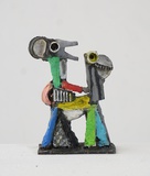 Menno Fahl, Kleiner Reiter 2, Bronze bemalt, 2023, 13x9x4,5 cm, Auflage 9