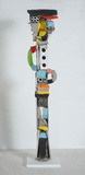 Menno Fahl, Figur 1, 2025, Papier bemalt, 100x15x10 cm