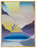 Christofer Kochs · „Nebenschauplatz” · 2022 · gefaltete Leinwand, Öl · 40 x 30 cm