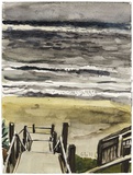 Christopher Lehmpfuhl · „Weg zum Strand” · 2011 · Aquarell auf Bütten · 22 x 35 cm