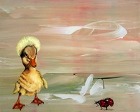 Ragone und Reichardt · „Echter Hingucker” · 2020 · Tempera auf Leinwand · 80 x 100 cm