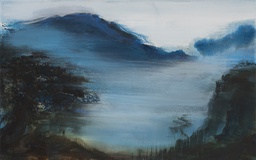 Xianwei Zhu · „Eternal landscape 1” · 2022 · Acryl auf Leinwand · 73 x 116 cm