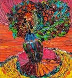 Harry Meyer · Blumen - Stillleben · 2013 · Öl auf Leinwand · 75x70 cm 