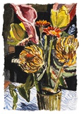 Christopher Lehmpfuhl · Blumen am Abend · 2024 · Aquarell auf Büttenpapier · 27x17 cm 