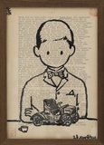 Xianwei Zhu · „Portrait of a Gentlemen” · 2022 · chinesische Tusche auf Papier · signiert und rot gestempelt Unikat · 30 x 20,5 cm