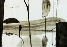 Ulrich Brauchle · „Landschaft III” · 2019 · Tusche auf Papier · 30 x 40 cm