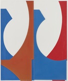 Birte Horn, stück_2, 2023, Öl auf Leinwand genäht, 50x50 cm