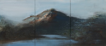 Xianwei Zhu · „Out in the open 2” · 2022 · Acryl auf Leinwand · 80 x 180 cm dreiteilig