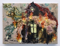 Bernd Schwarting · „Du, meine Malerei” · 2022 · Öl , Kohle auf Leinwand · 30 x 40 cm