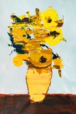 Lars Teichmann · Little-Sunflowers · 2021 · Acryl und Lack auf Leinwand · 90x60 cm 
