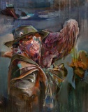 Justine Otto · „Falkner” · 2017 · Öl auf Leinwand · 150 x 120 cm