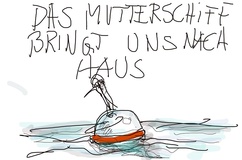 Thomas Kahl · Das Mutterschiff bringt uns nach Haus · Edition zur Ausstellung · Auflage 50 Exemlare · 20 x 30 cm