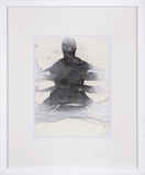 Christofer Kochs · „Belichtung des Jetzt” · 2023 · Graphit, Öl, Papier · 30 x 22 cm