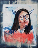 Endy Hupperich · „Erdbeermund" · 2016 · Öl auf Leinwand · 100 x 80 cm
