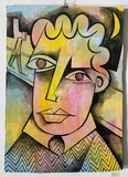Jim Avignon, o.T., Acryl auf Karton, 59 x 42 cm