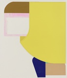 Birte Horn, stück_5, 2023, Öl auf Leinwand genäht, 50x50 cm