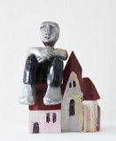 Daniel Wagenblast	„Mann Kirche“, 2012, Alu bemalt, 27x18x14 cm	