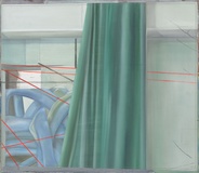 Birte Horn · „stück_16” · 2014 · Öl auf Leinwand genäht · 56 x 63 cm
