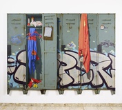 Stefan Bircheneder, Spind 59-64, Collab CURT Rayk Amelang, Öl, Acryl auf Leinwand, 180x240x7 cm, 2026