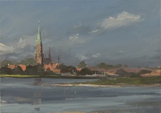 Lars Möller · „Petri Dom Schleswig” · 2013 · Öl auf Leinwand · 25 x 35 cm