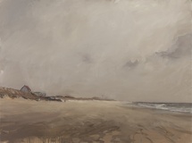 Lars Möller · „Strand bei Wenningstedt” · 2013 · Öl auf Leinwand · 60 x 80 cm