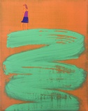 Thomas Heger · „Erdachter Ort 8“ · 2012 · Acryl auf Leinwand · 30 x 24 cm