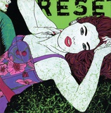 „reset“ · 2013 · Lackstifte auf Plastiktüte · 29 x 29 cm