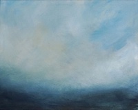 Rasso Hecker · aus der Serie „Jeux de vagues, Blauvariation 1” · 2020 · Öl auf Leinwand · 40 x 50 cm