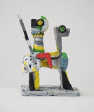 Menno Fahl, Little Don Quijote, 2024, Bronze bemalt, 18x14x8 cm, Auflage 9