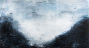 Xianwei Zhu · „Ausbruch“ · 2015 · Acryl auf Leinwand, 2- teilig, · 150 x 280 cm