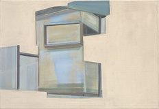 Birte Horn · „stück_14” · 2011 · Öl auf Leinwand genäht · 45 x 65 cm