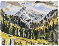 Christopher Lehmpfuhl · „Steirische Kalkspitze” · 2017 · Aquarell auf Bütten · 30 x 40 cm