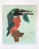 Matthias Garff, Eisvogel, 2020, Fundmaterial, Lack, Epoxidharz, 120 x 100 x 3 cm
