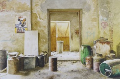Stefan Bircheneder, Altlast 3, Öl auf Leinwand, 190x125 cm, 2025