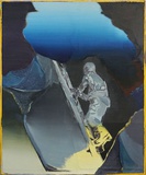 Christofer Kochs · „Rückseite der Wirklichkeit ” · 2023 · gefaltete Leinwand, Öl · 60 x 50 cm