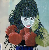 Danielle Zimmermann · „Früchtchen” · 2019 · Lackstifte auf Plastiktüte · 40 x 40 cm