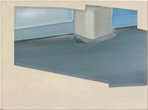 Birte Horn · „stück_11” · 2011 · Öl auf Leinwand genäht · 30 x 40 cm