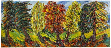 Harry Meyer · „Arboretum” · 2019 · Öl auf Leinwand · 85 x 200 cm