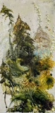 Bernd Schwarting · „Forêt du peintre” · 2022 · Öl auf Leinwand · 60 x 30 cm