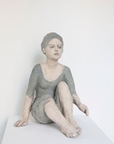 aus der Reihe „Bleiben, Warten“, 2016, Terrakotta engobiert, ca. 30 cm 